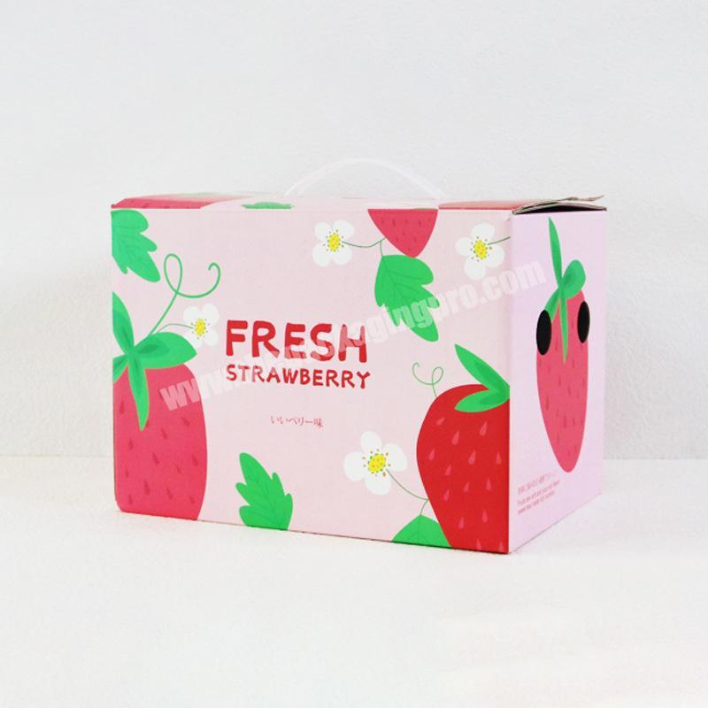 custom Online Shop Hot Selling With plastic retractable bracelet fruit vegetable carton packing box for strawberry 