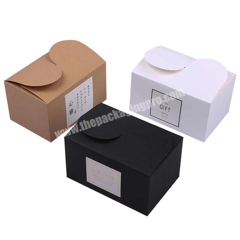 Paper Flat gift boxes flat packaging black white gift box flat paper boxes with custom logo foil