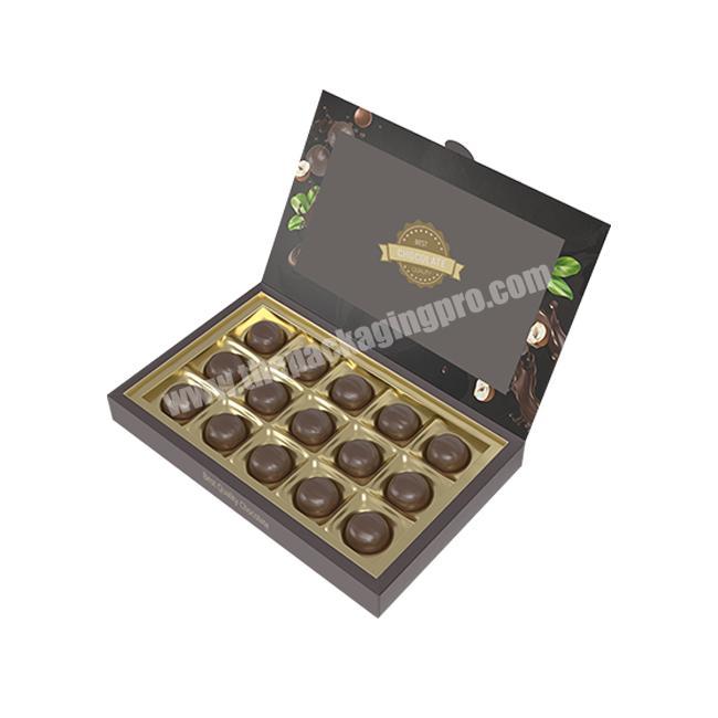 Paper grids small sweet chocolate confectionery box wholesale design empty gift luxury chocolate boxes packaging
