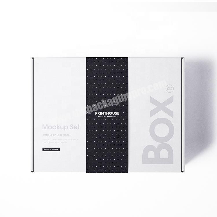Paper mailer packaging shipping custom clothing white gift print corrugated mailer box