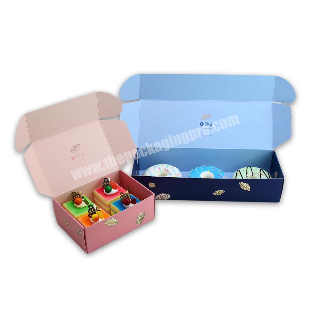 Personalized Food Doughnut Box Supplier Wholesale Custom Printed Mini Paper Packaging Donut Boxes