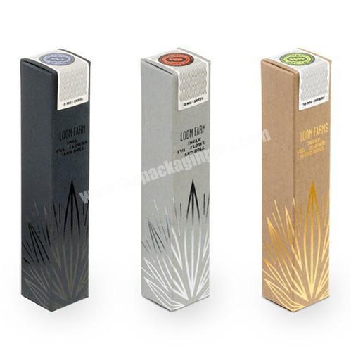Personalized gold embossing cardboard kraft walking perfume packaging box