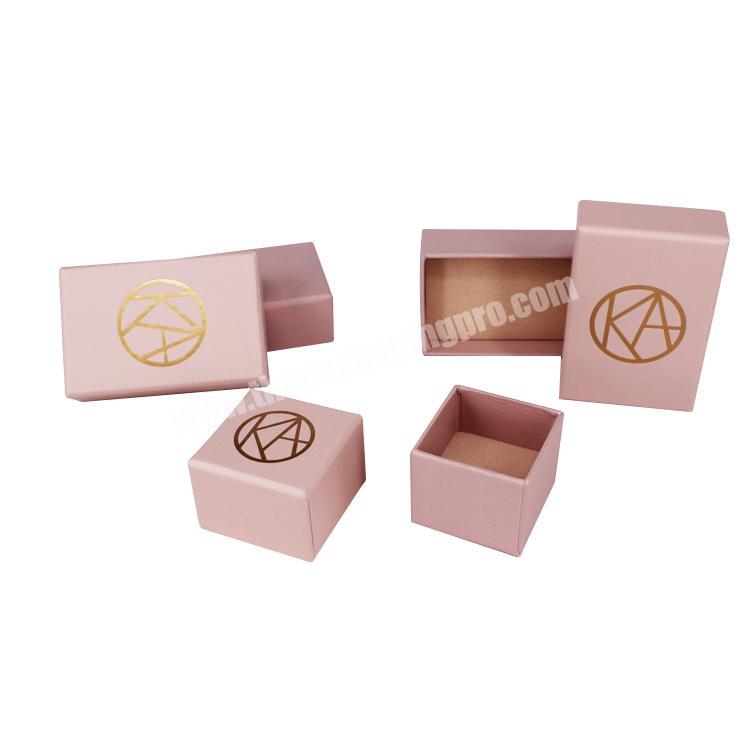 Pink Earring Jewelry Packaging Box Custom Logo