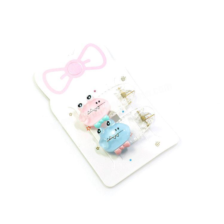 Pink bowknot hair jewelry accessory hairpin paper cards display