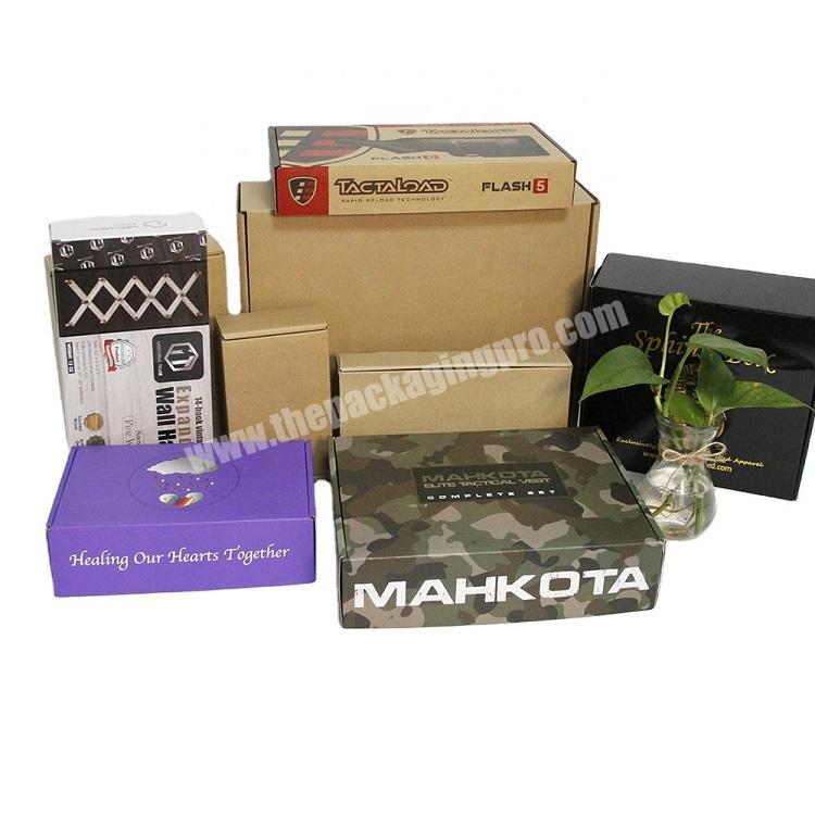 Postage boxes with custom printing black corrugated box