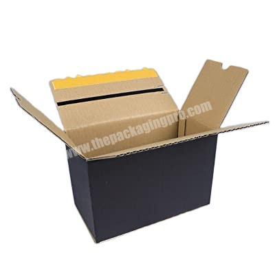 Premium Pack Mailing Box Black Zipper Cardboard Boxes Wholesale mailer box with adhesive