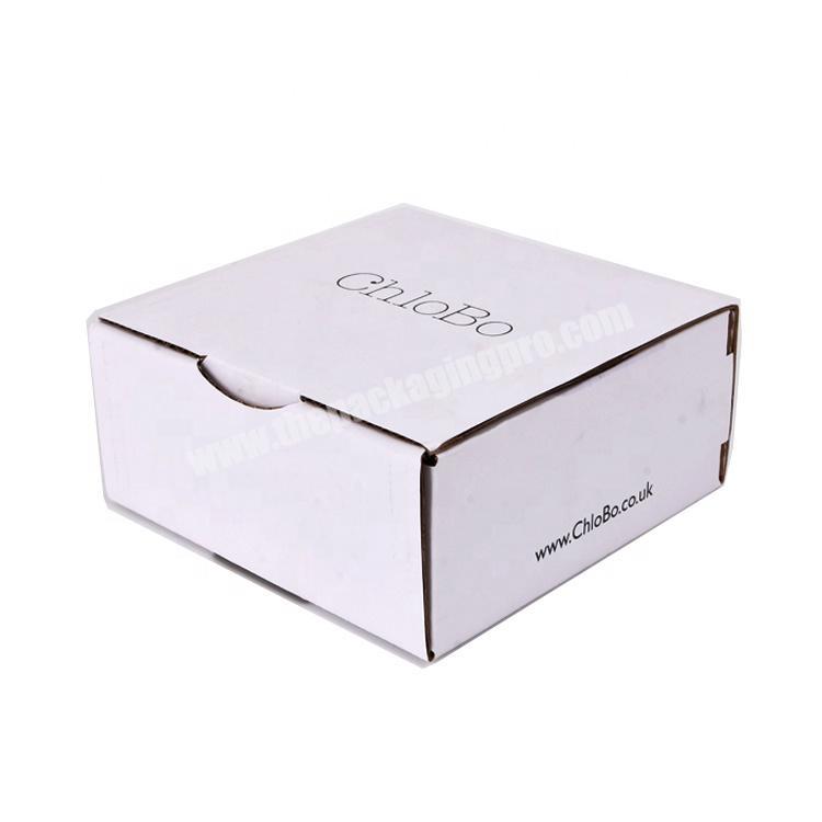 Customized size logo printing white folding boxes packing corrugated paper box