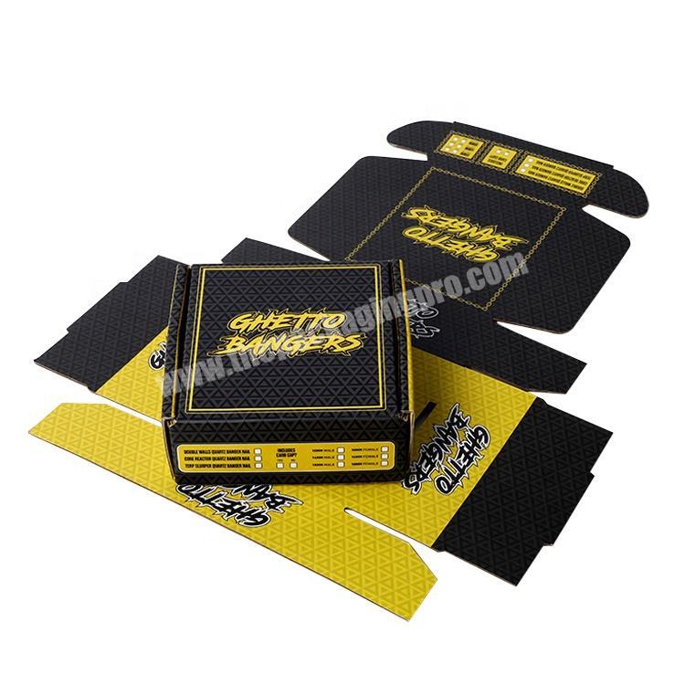 personalize Printed logo corrugated yellow packaging box colored shipping boxes