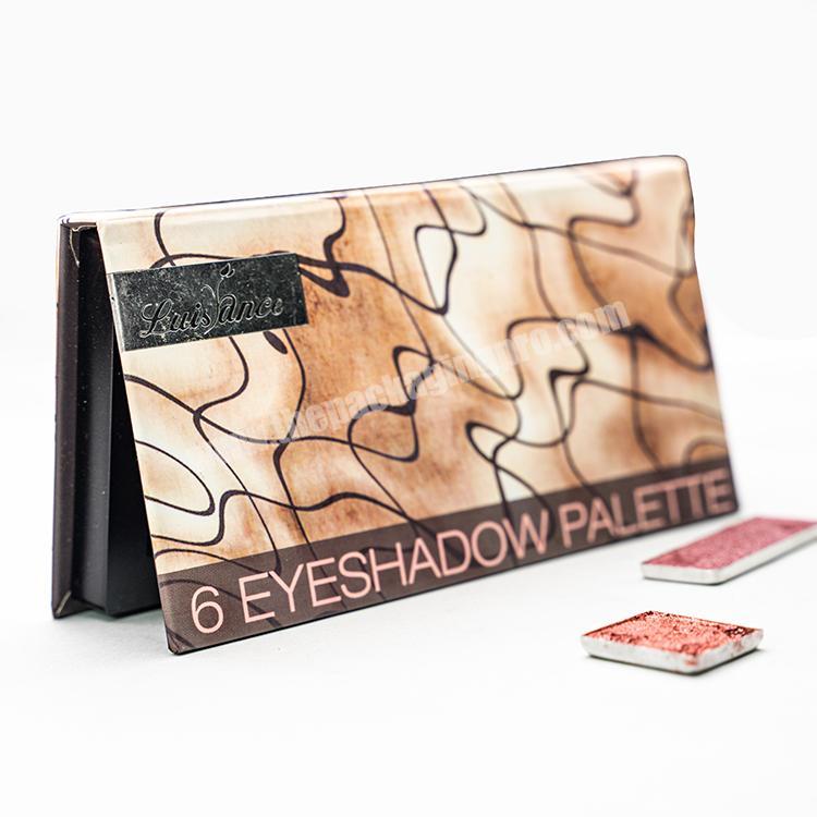 Private Label Make Up Cosmetics marble design eyeshadow palette DIY eyeshadow magnet paper packaging box
