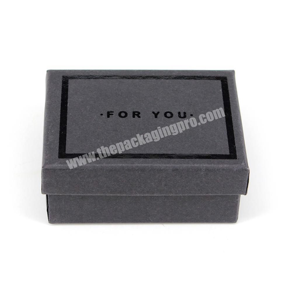 Professional Factory Sale Gift Jewelry Box Exquisite Custom Logo Black Kraft Paper Necklace Bracelet Ring Earrings Jewelry Box