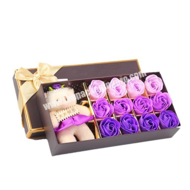 Promotional High Quality Flower Box Packaging Gift Roses, Wholesale Printing Custom Luxury Round Rose Flower Packaging