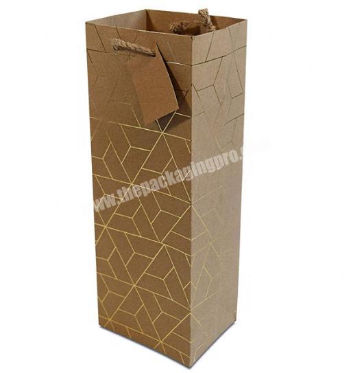 Quality Paper Wine Gift Bags with Sturdy Handles and Tags Perfect for Party Favors Weddings