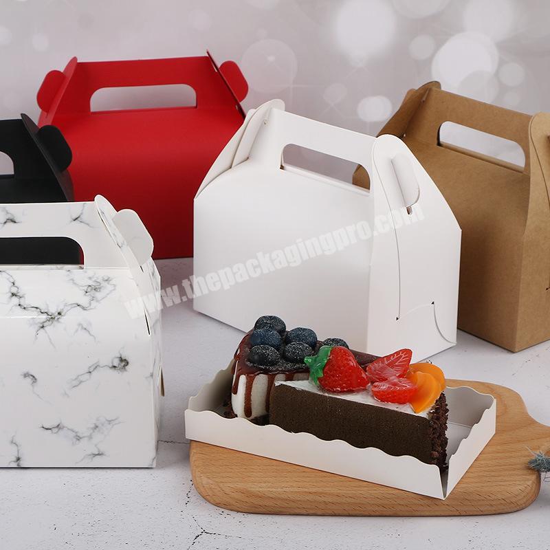REYOUNG OEM Custom Wholesale Caja De Papel Swiss Roll Cake Packaging Paper Boxes With Handle