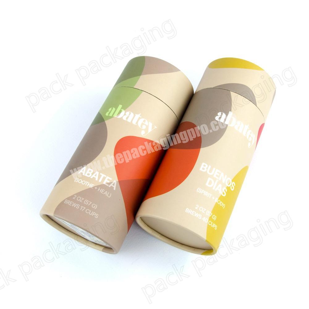 Free Sample Good Supplying Food Grade Paper Tube Box Container Round Packaging Tea Paper Cylinder Packaging