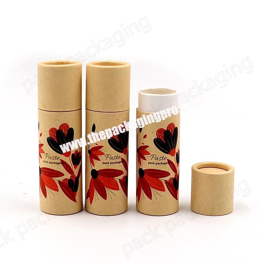 Food grade biodegradable Cylinder Kraft packaging Cardboard Push Up Paper deodorant Tube