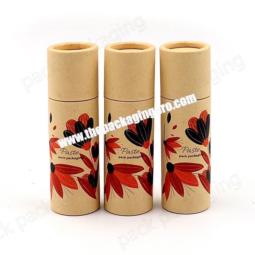 Recycle Biodegradable Push Up Paper Tube Packaging Cardboard Deodorant Container Sunscreen Stick Lip Balm Tubes