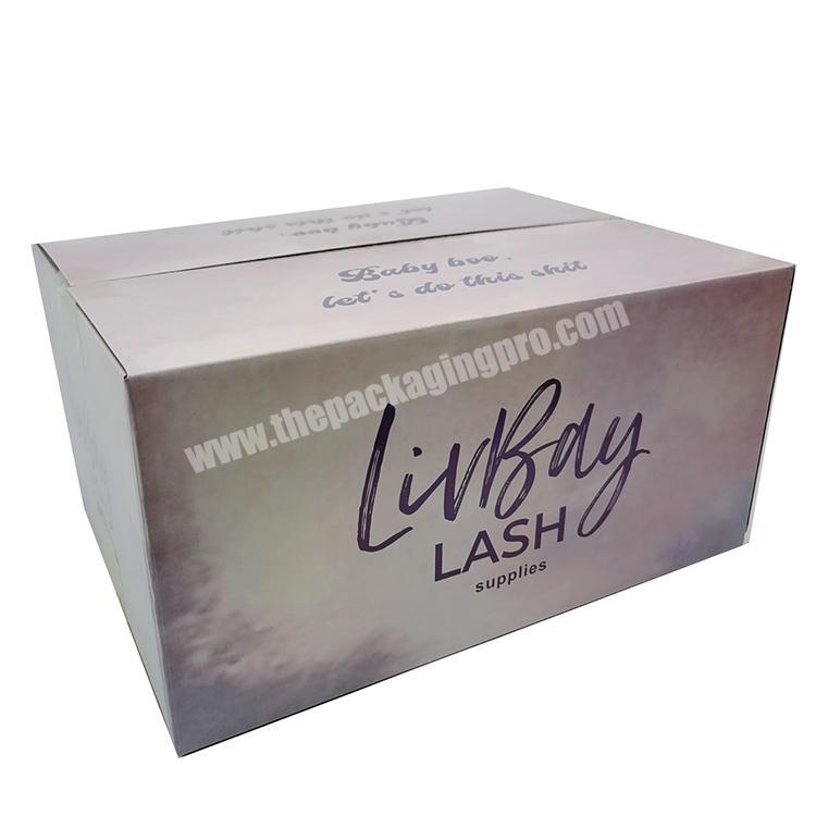 Recycled Customized Designing Full Color Lashes Packaging Carton With Your Logo
