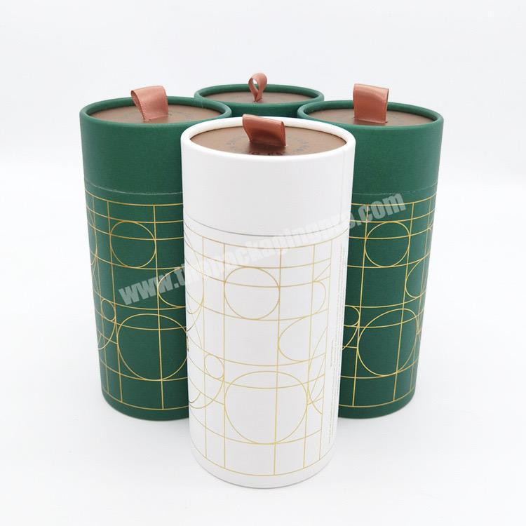 Recycled kraft paper tube boxes for candle packing