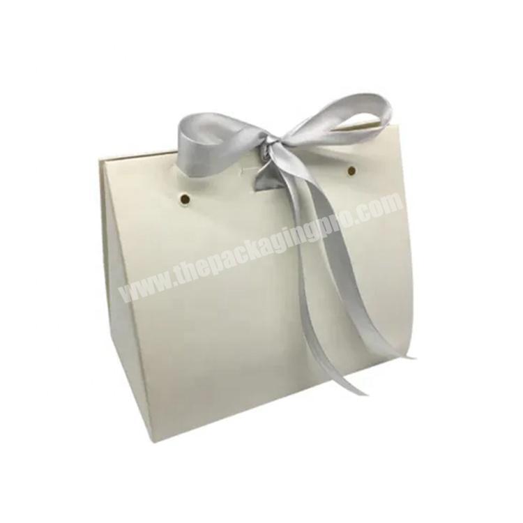 Recycled paper foldable box collapsible luxury cardboard closure gift boxes with ribbon