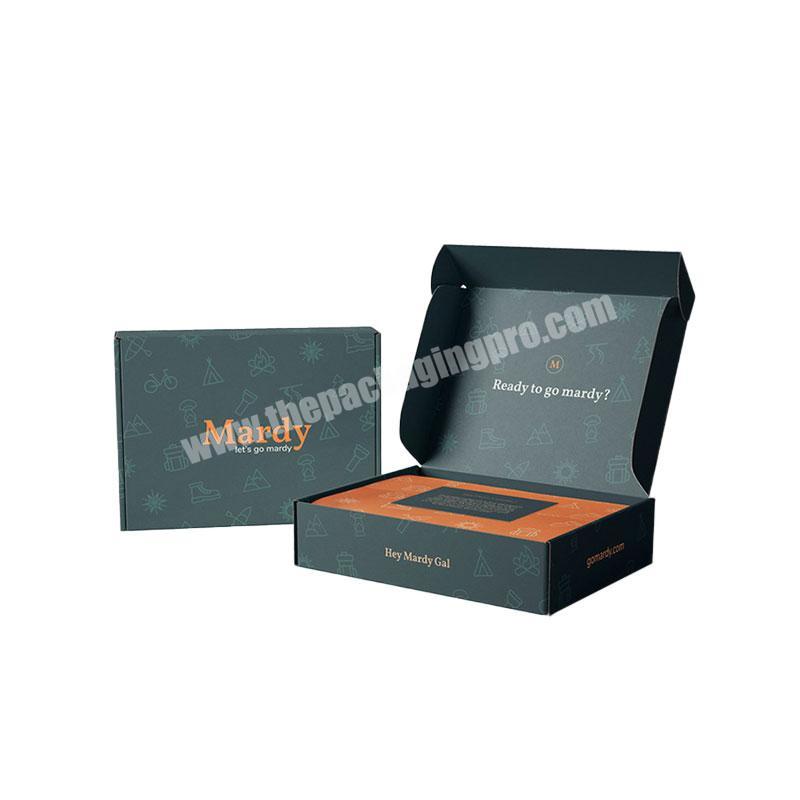 Reyoung OEM Package Custom-packaging Colorful Men's Women's Clothing Packaging Folding Corrugated Mailer Box With Logo