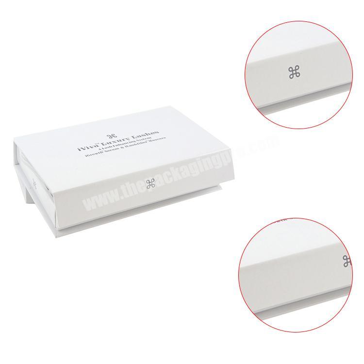 Rigid cardboard lash box custom luxury packaging boxes white magnetic box packaging