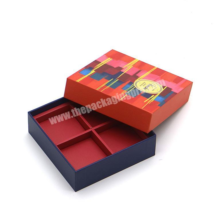 Rigid luxury lid and base paper cardboard nut candy gift box packaging small chocolate box