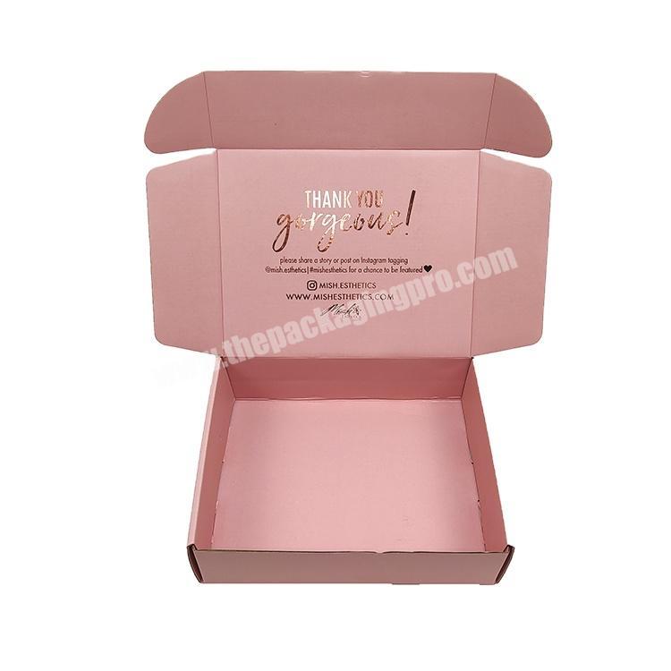 SENCAI Custom Printed Logo Pink Apparel Packaging Shipping Corrugated Box