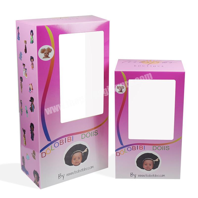 SENCAI hot sale products custom logo printed doll white card gift window paper packaging box