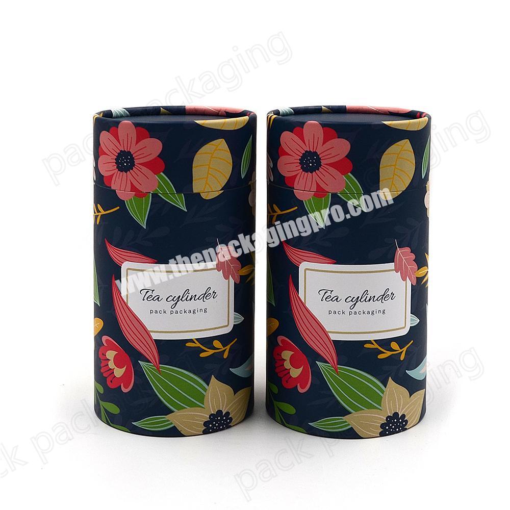 Eco Friendly Packaging Cardboard Tea Packaging Tube Tea Tube with Custom Logo Printing