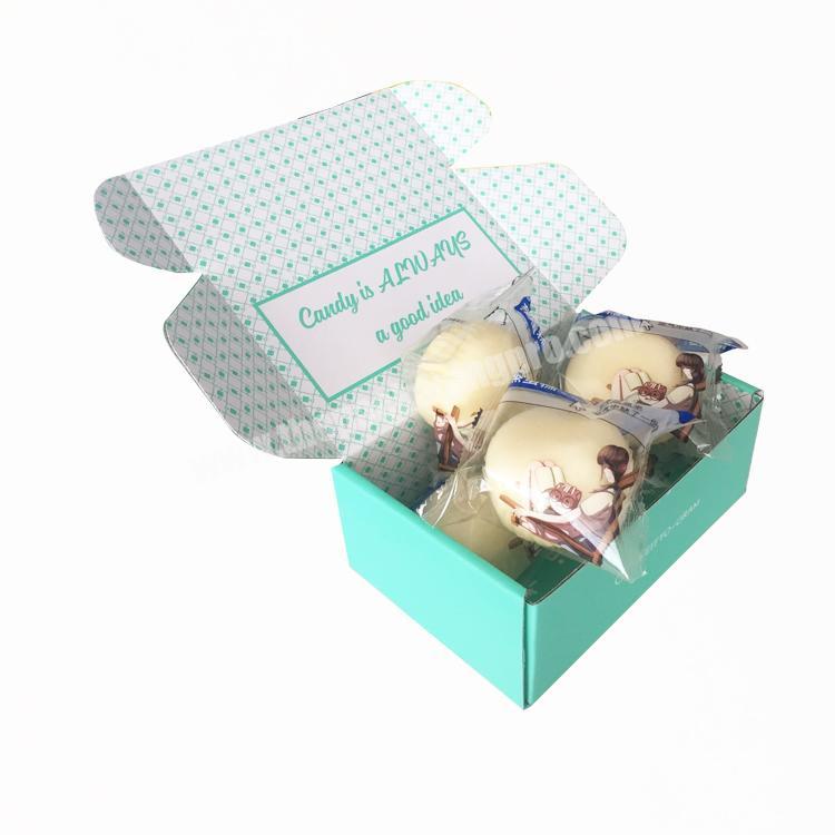 Small Green Folding Carton Box Custom Packaging Boxes For Candy
