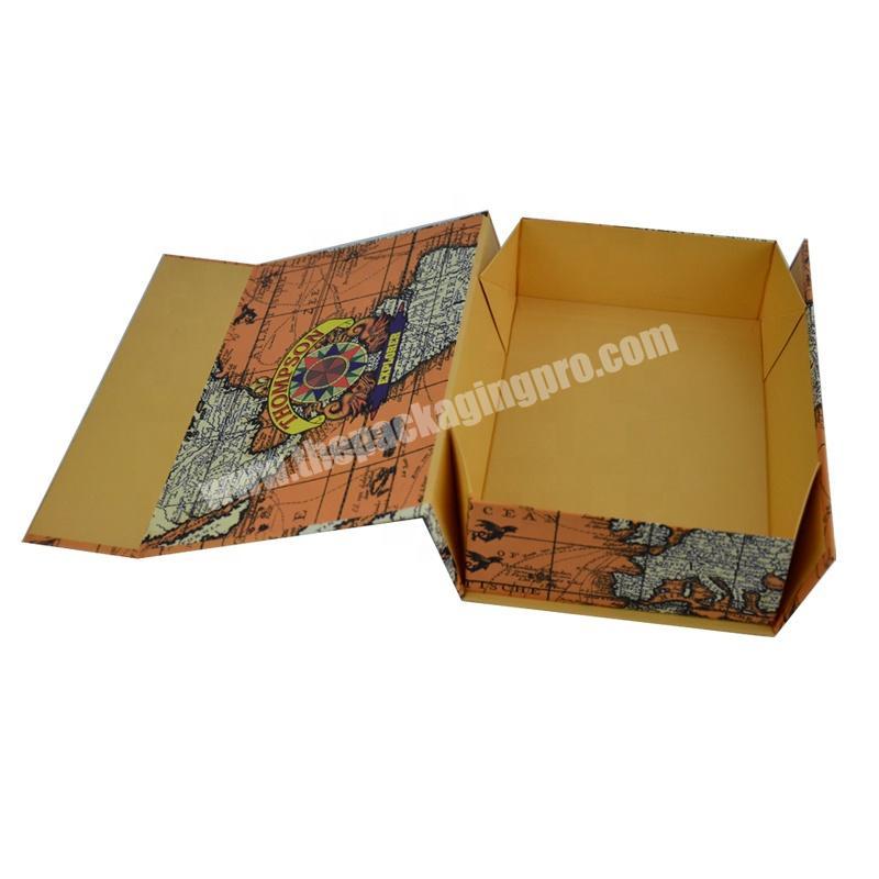 Souvenir gift box design custom personality design latitude and longitude cardboard packaging box folding storage box