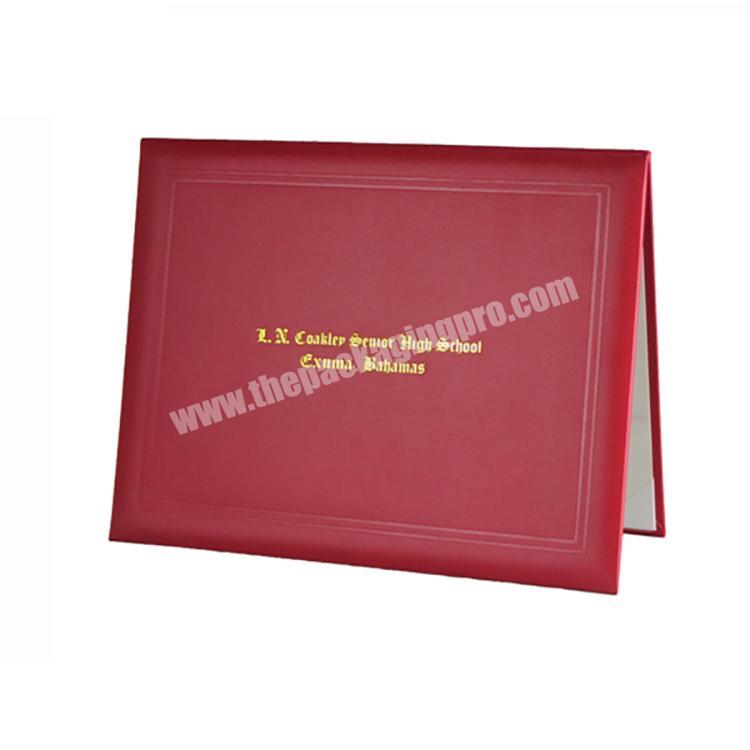 Customize Graduation Certificate Holder Paper Material Diploma Cover, Military Double Certificate Holders