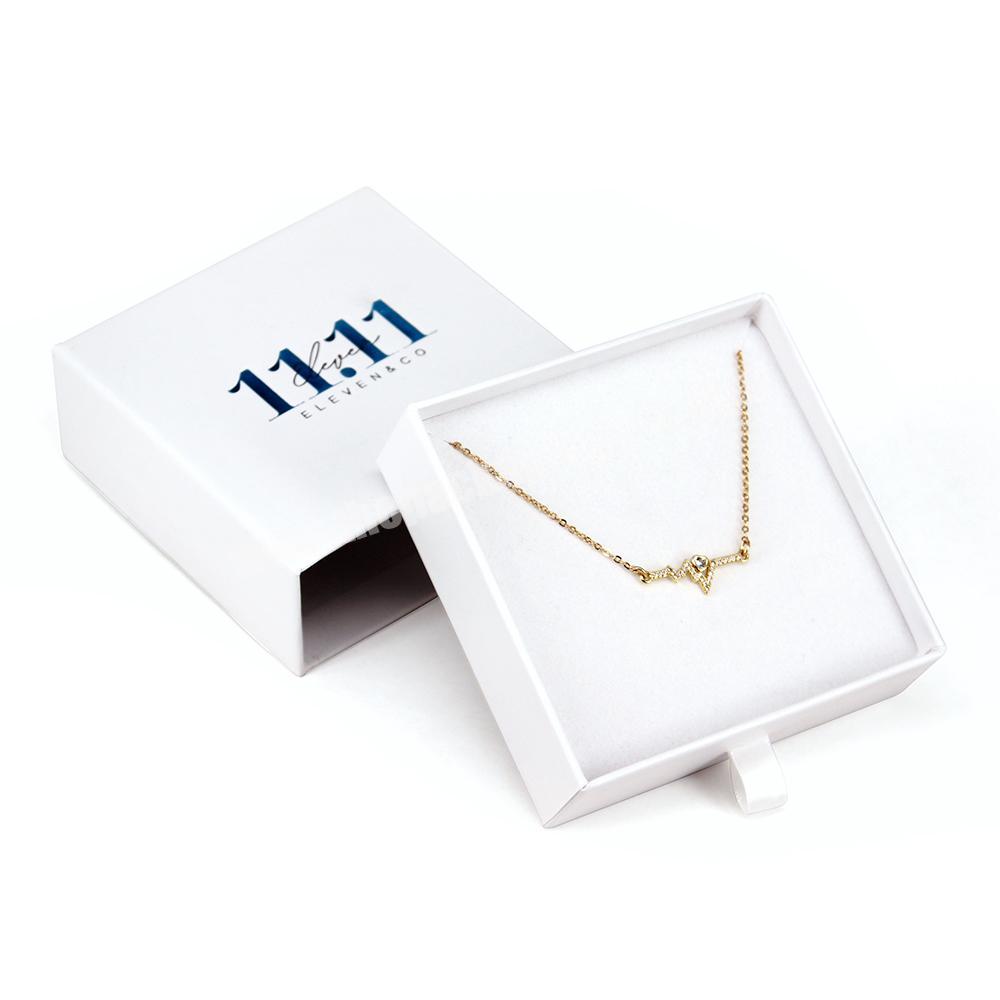 Standard bracelet necklace gift rigid cardboard jewelry packaging box custom logo