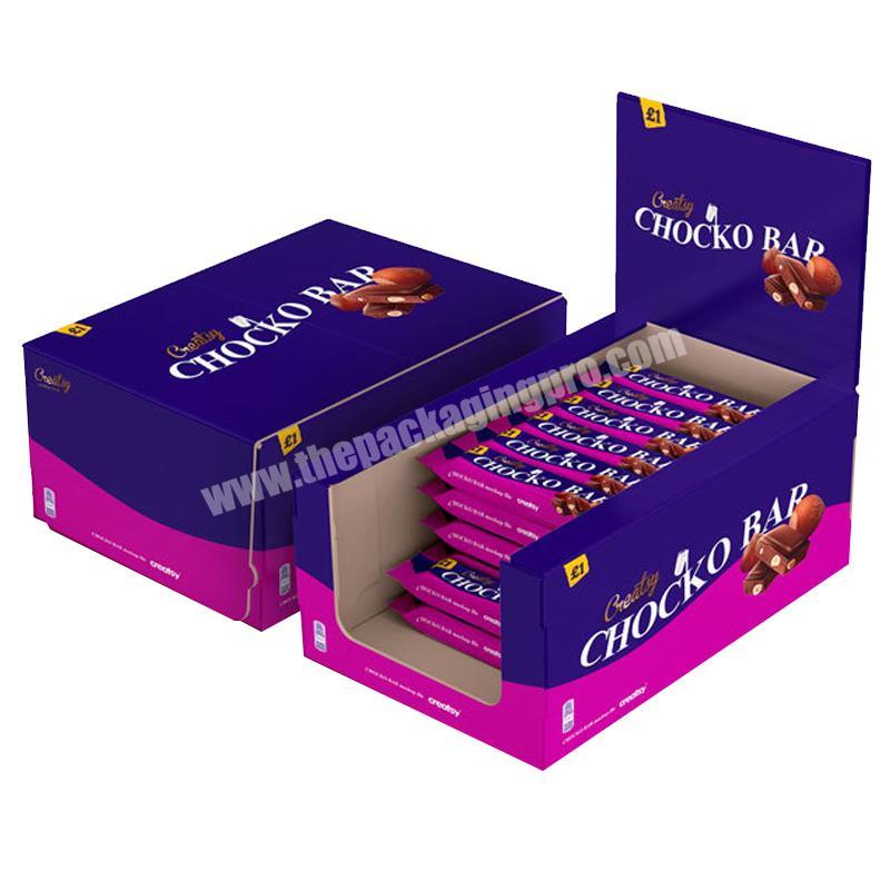 Supermarket retail display box products display chocolate bar packaging boxes