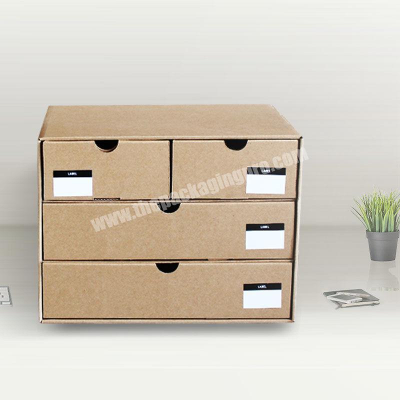 Tape-Free Assembly Storage Box for Office Home Students Collapsible Desktop Storage Boxes  Office File Organizer Boxes