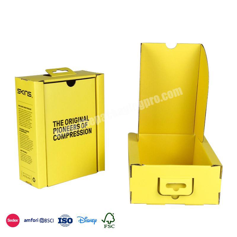 The Lowest Price Bright yellow with black font rectangle waterproof material corrugated cardboard box machine