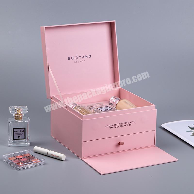 Top Shoulder Book Style Multi-functional High End Gift Box Bottom Drawer Paper Cosmetics Storage Box manufacturer