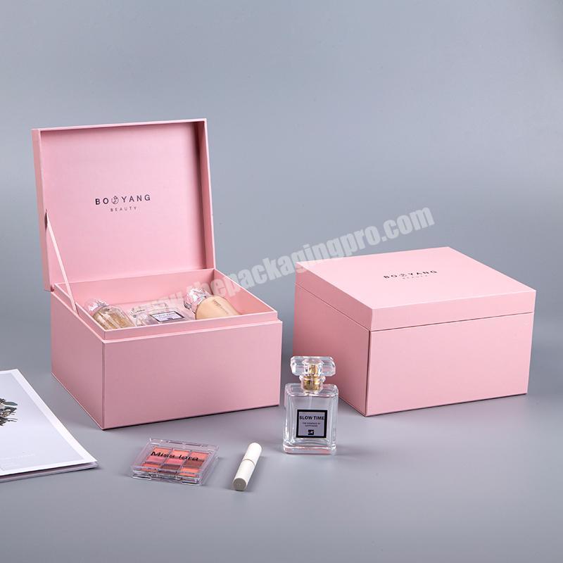 Top Shoulder Book Style Multi-functional High End Gift Box Bottom Drawer Paper Cosmetics Storage Box wholesaler