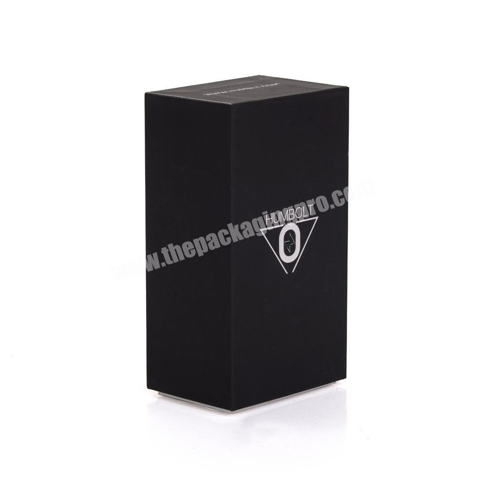 Top grade custom luxury sliding drawer black gift paper box packaging with foam insert wholesaler