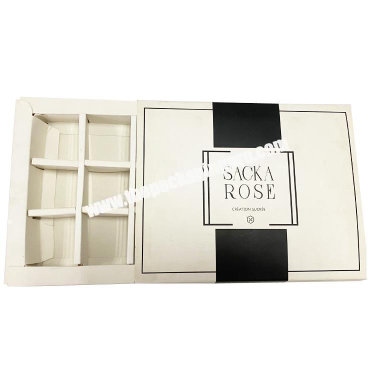 Sweet paper sliding box chocolate box with paper divider gift box