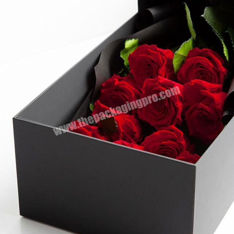 Valentine's Day Roses Packaging Box Long Rectangle Gift Flower Roses Boxes Bouquets Custom manufacturer