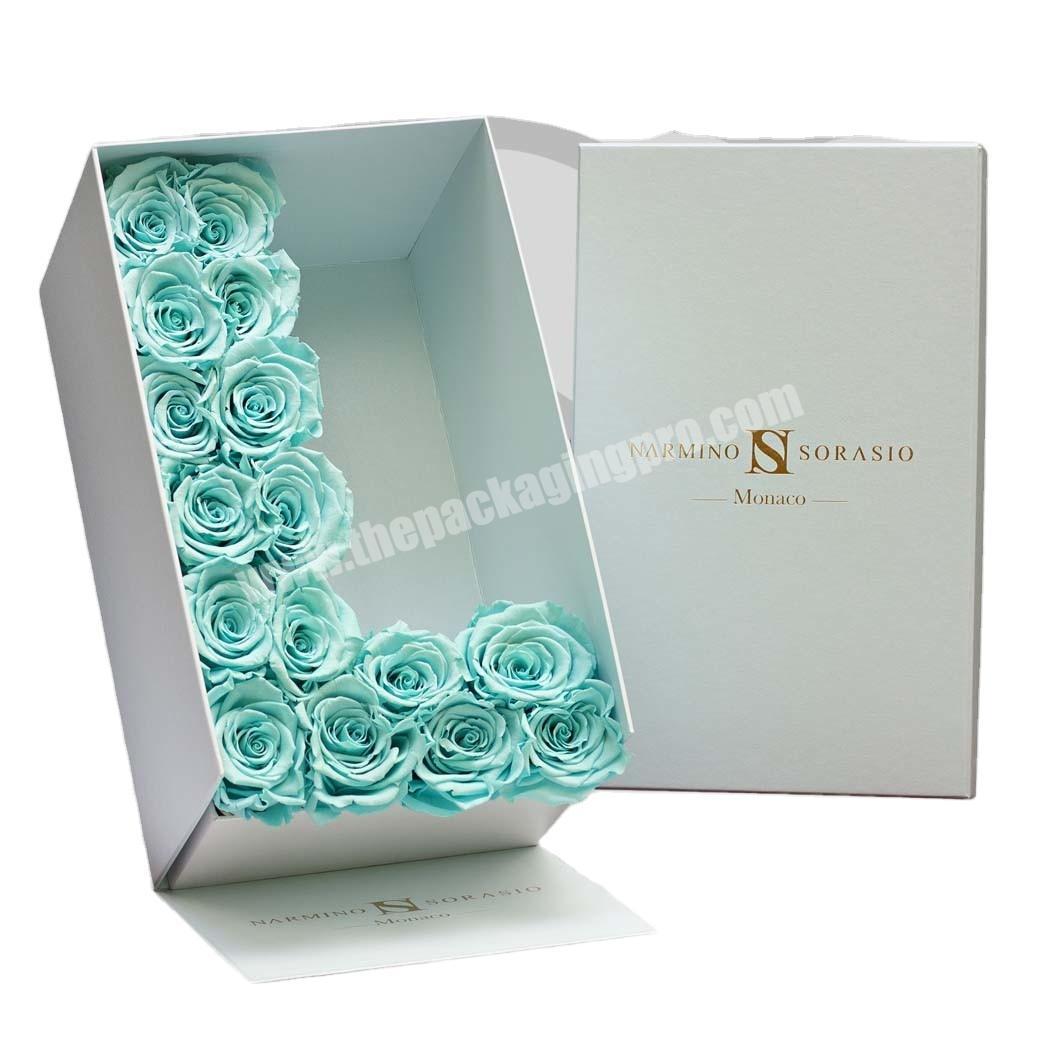 Valentine's day unique design alphabet flower boxes creative packaging gift cardboard letter shaped gift boxes
