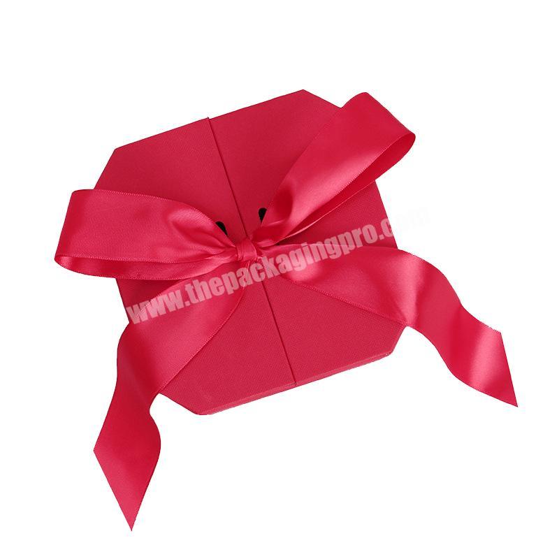 Wedding Paper Cardboard Box Christmas Gift Box Hexagonal Empty Birthday Gift Box For Cosmetic