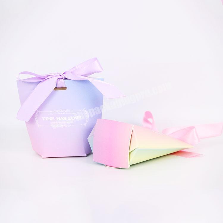 Wedding favor amazing european candy mini ribboned paper packaging bag box