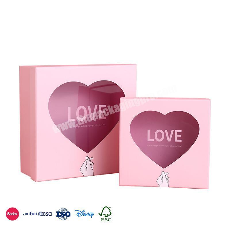 Welcome To Inquiry Price Red series big heart hollow sticker design high quality valentine chocolate box