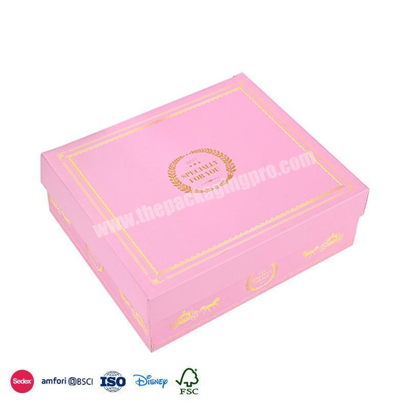 Well Designed Pink cute design flip cover with three-dimensional fairy tale elements luxury rigid boxes