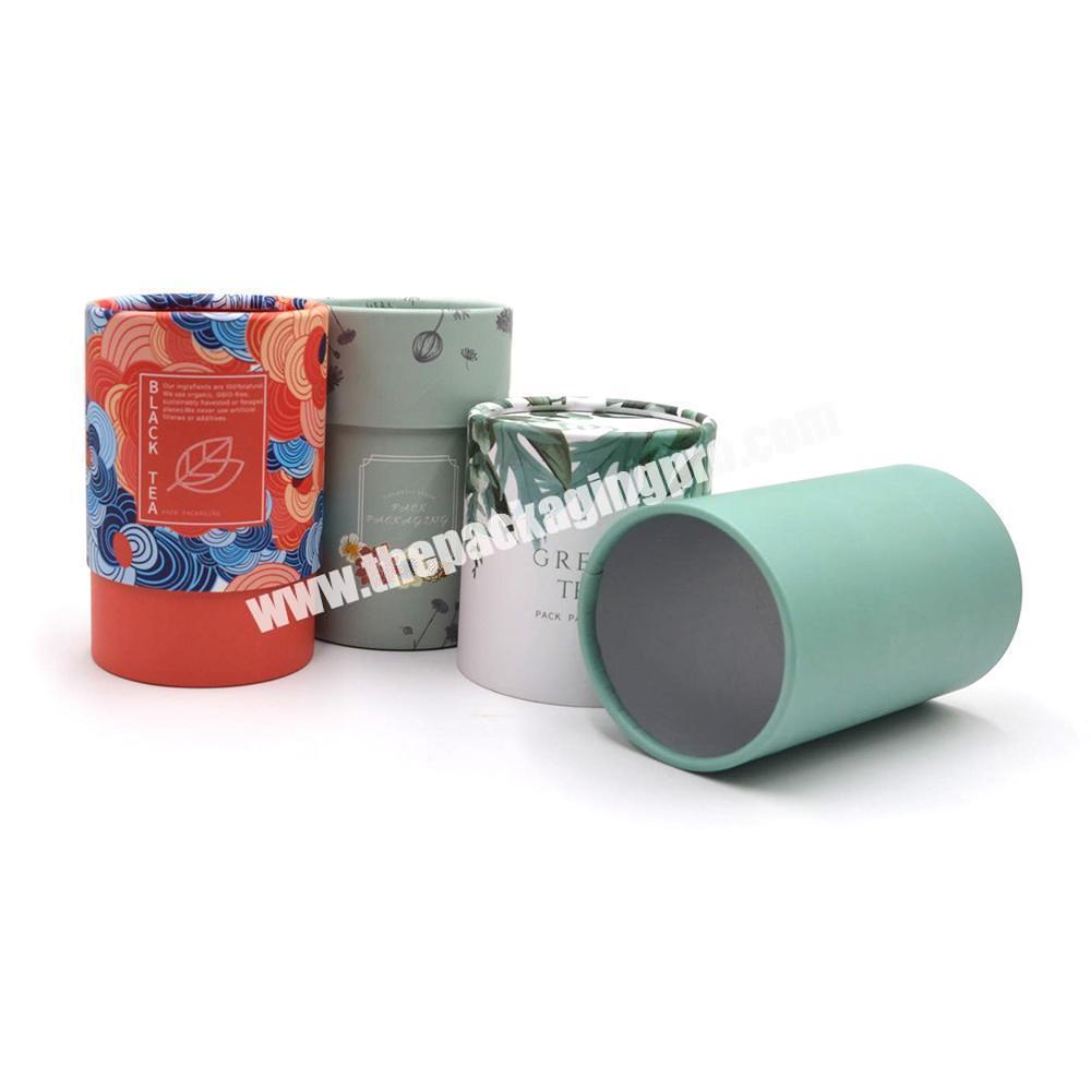 Wholesale Cardboard Cylinder Boxes Paper Box for Tea Cylinder Cardboard Round Tea Bags Packaging Canister