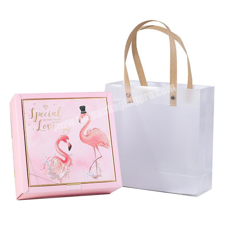Wholesale Cartoon Packaging Flamingo Gift Box  Wedding Favor Flamingo Design Candy Box, Paper Gift Box