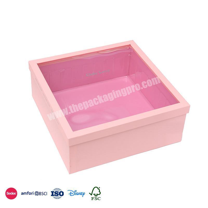 Wholesale Cheapest Price Custom Style Clear Display Cover with Personalized Logo flower style paper box
