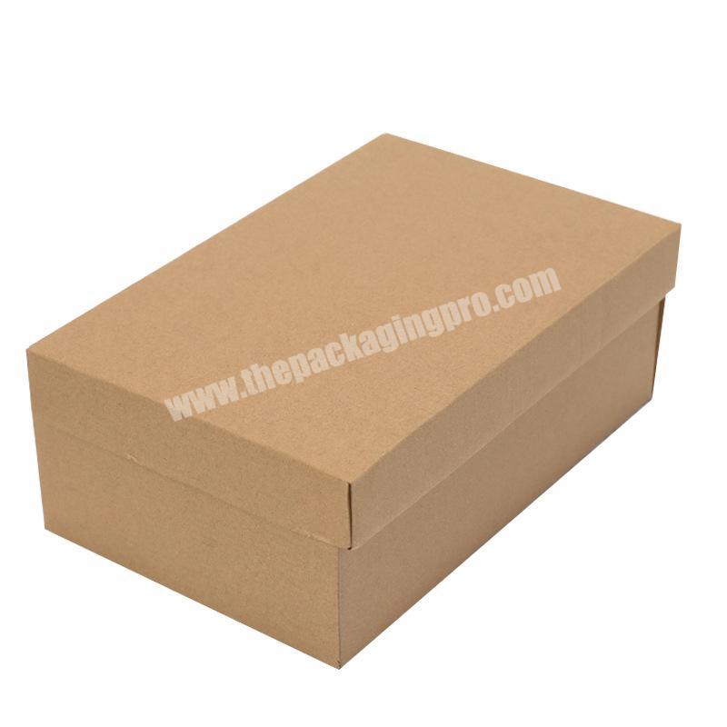 Wholesale Corrugated Cardboard Shoe Packaging Box Empty Folding Luxury Shoes Packaging manufacturer